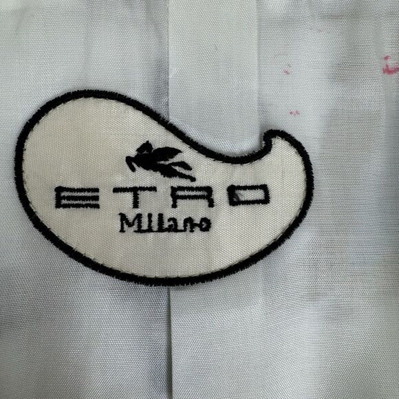 Etro Women's Paisley 3/4 Sleeve Jacket US Small Italian 40 Cotton Linen Designer - Picture 8 of 16